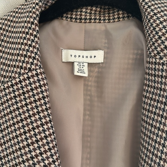 Topshop Oversized Houndstooth Blazer - Picture 3 of 8